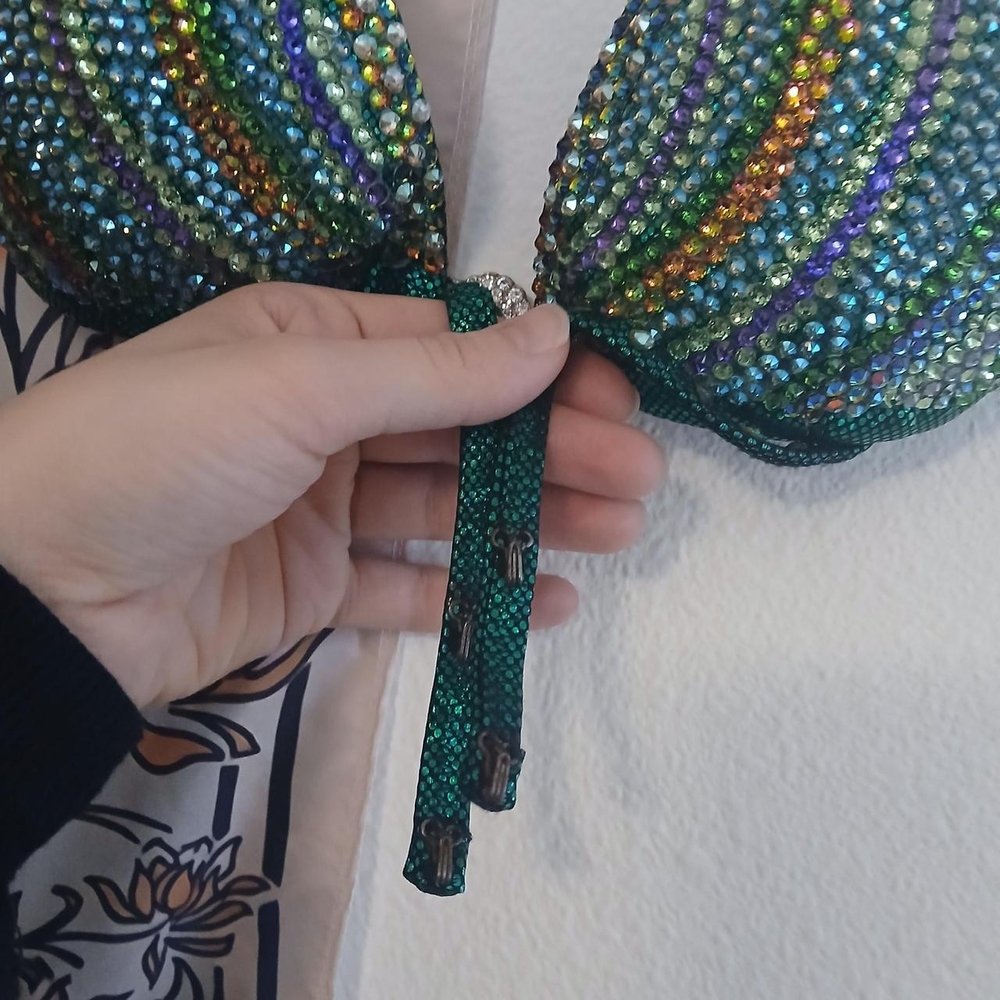 Colorful Rhinestone Bikini Top - Picture 5 of 5